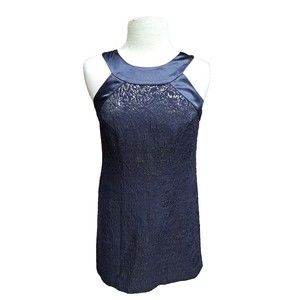 Eliza J Navy Blue Black Sleeveless Mini Dress Party Cocktail